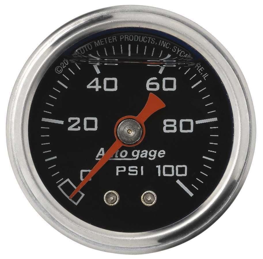 1-1/2in Pressure Gauge - 0-100psi - Black Face - Burlile Performance Products