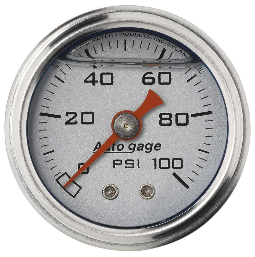 1-1/2in Pressure Gauge - 0-100psi - Silver Face - Burlile Performance Products