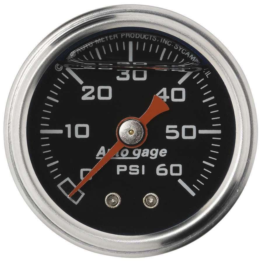 1-1/2in Pressure Gauge - 0-60psi - Black Face - Burlile Performance Products