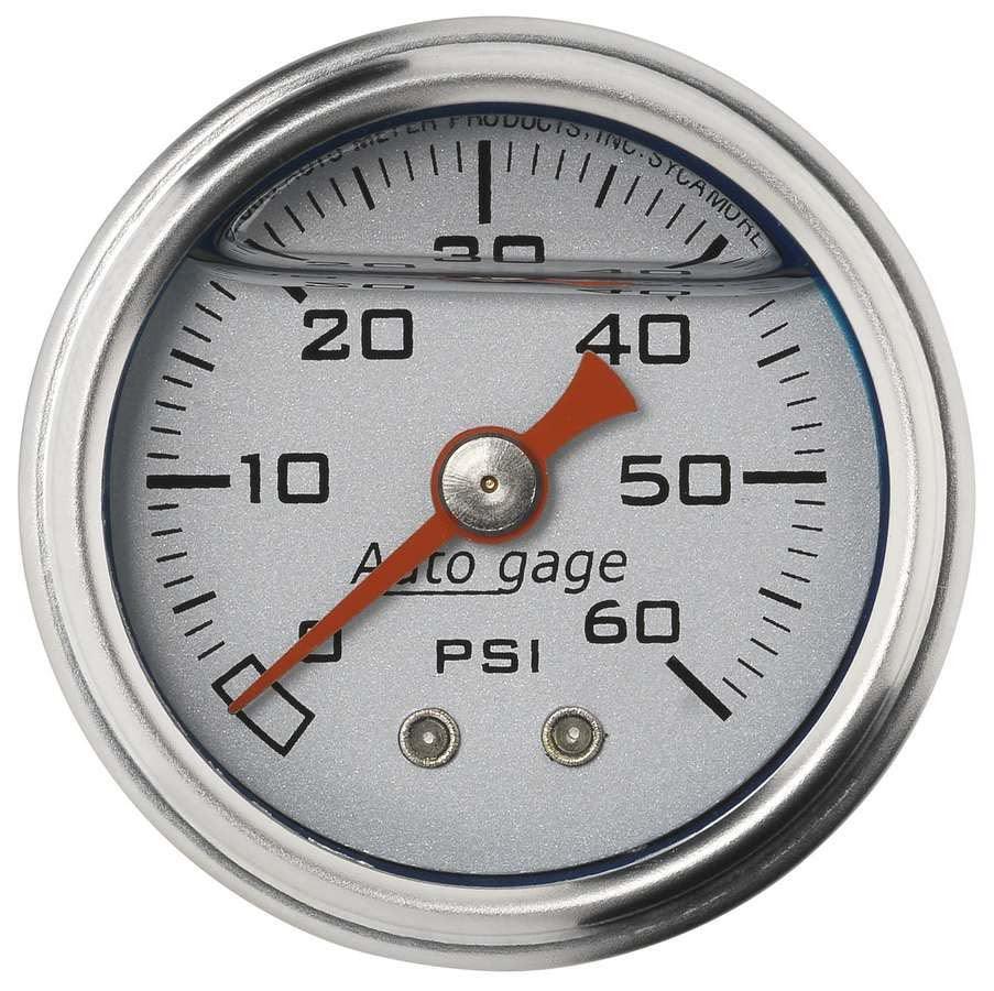 1-1/2in Pressure Gauge - 0-60psi - Silver Face - Burlile Performance Products