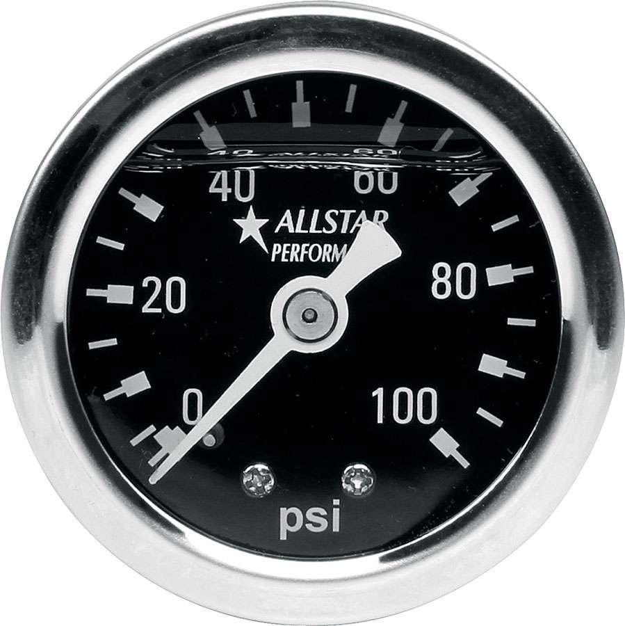 1.5in Gauge 0-100 PSI Liquid Filled - Burlile Performance Products