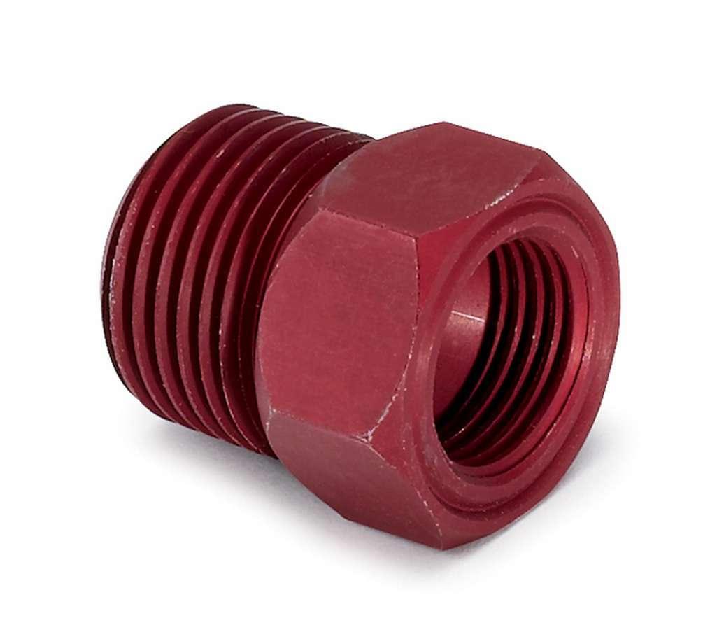 1/2in NPT Aluminum Temp. Adapter Fitting - Red - Burlile Performance Products