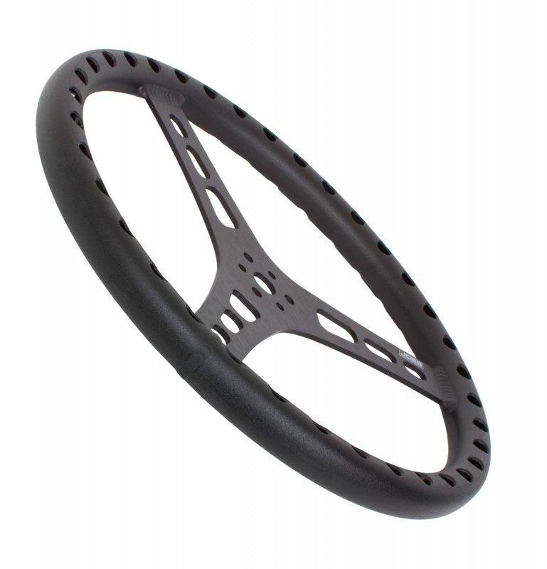 13in LW Flat Steering Wheel Black Aluminum - Burlile Performance Products