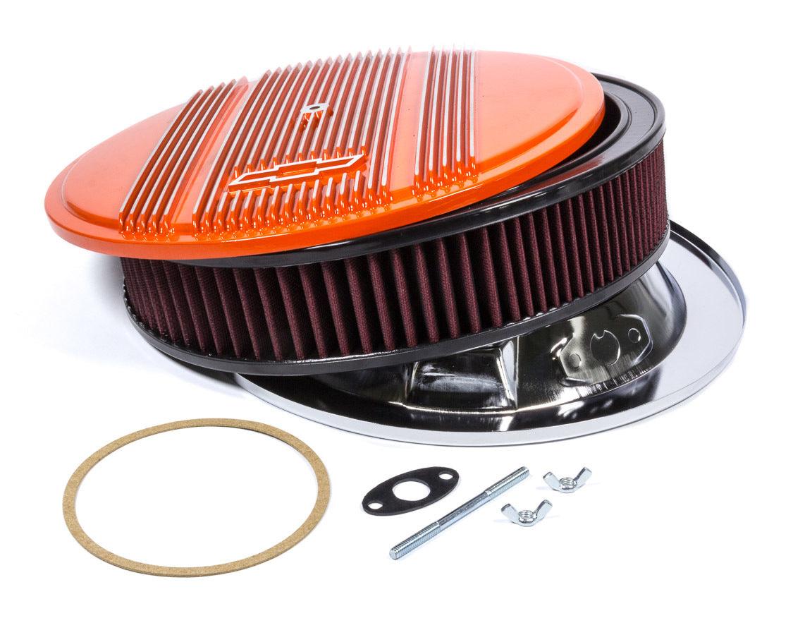 14 x 3 Air Cleaner Finned Bowtie Orange - Burlile Performance Products