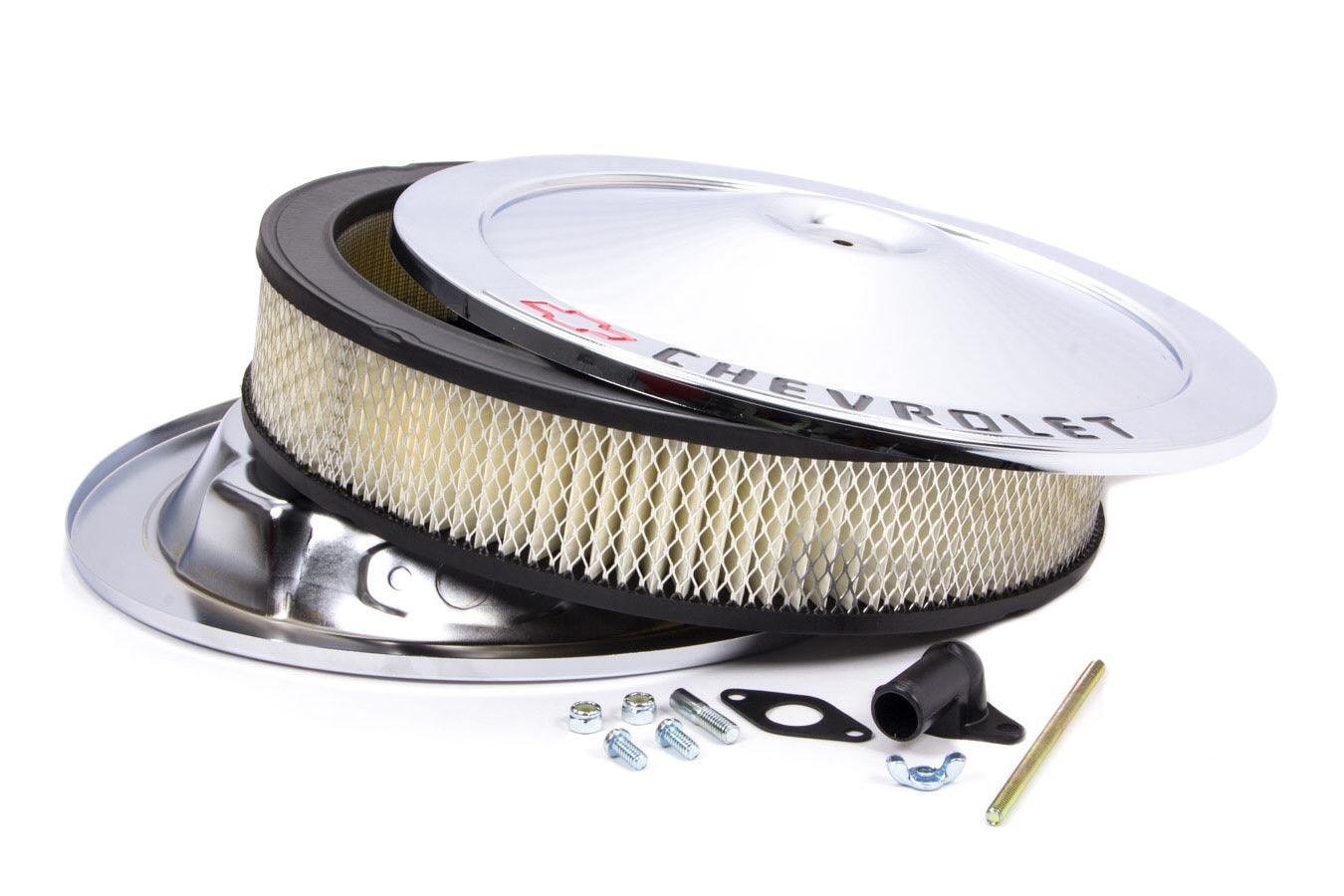 14in Street Chrome A/C Bowtie Logo - Burlile Performance Products