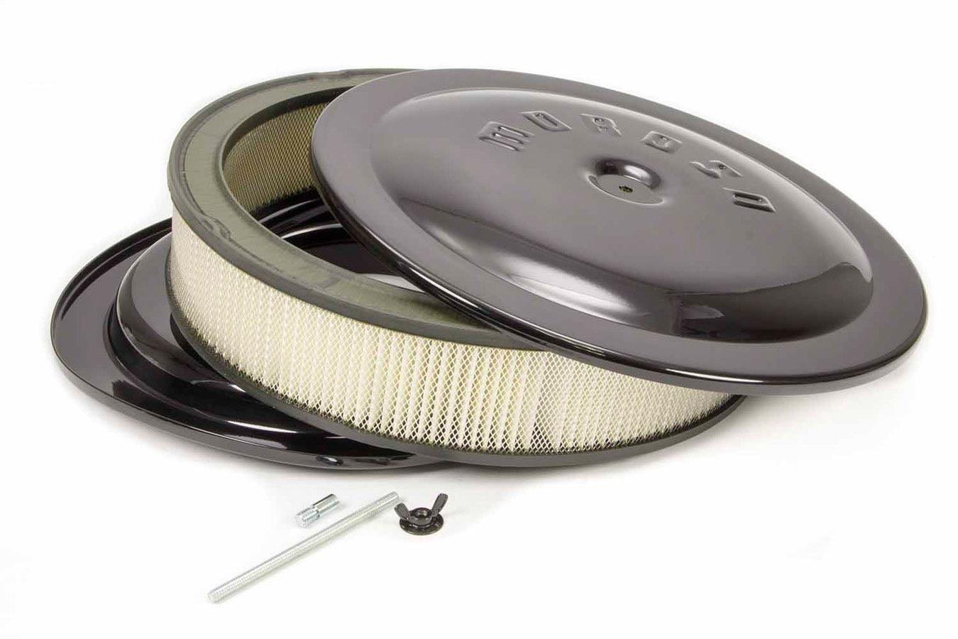 14x3 Air Cleaner Kit w/Raised Bottom Black - Burlile Performance Products