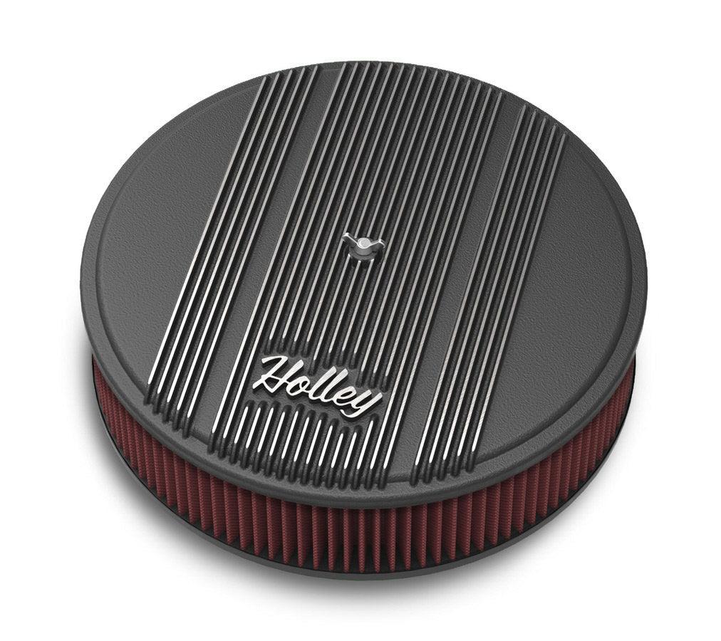 14x3 Die Cast Finned Alm Air Cleaner Black - Burlile Performance Products