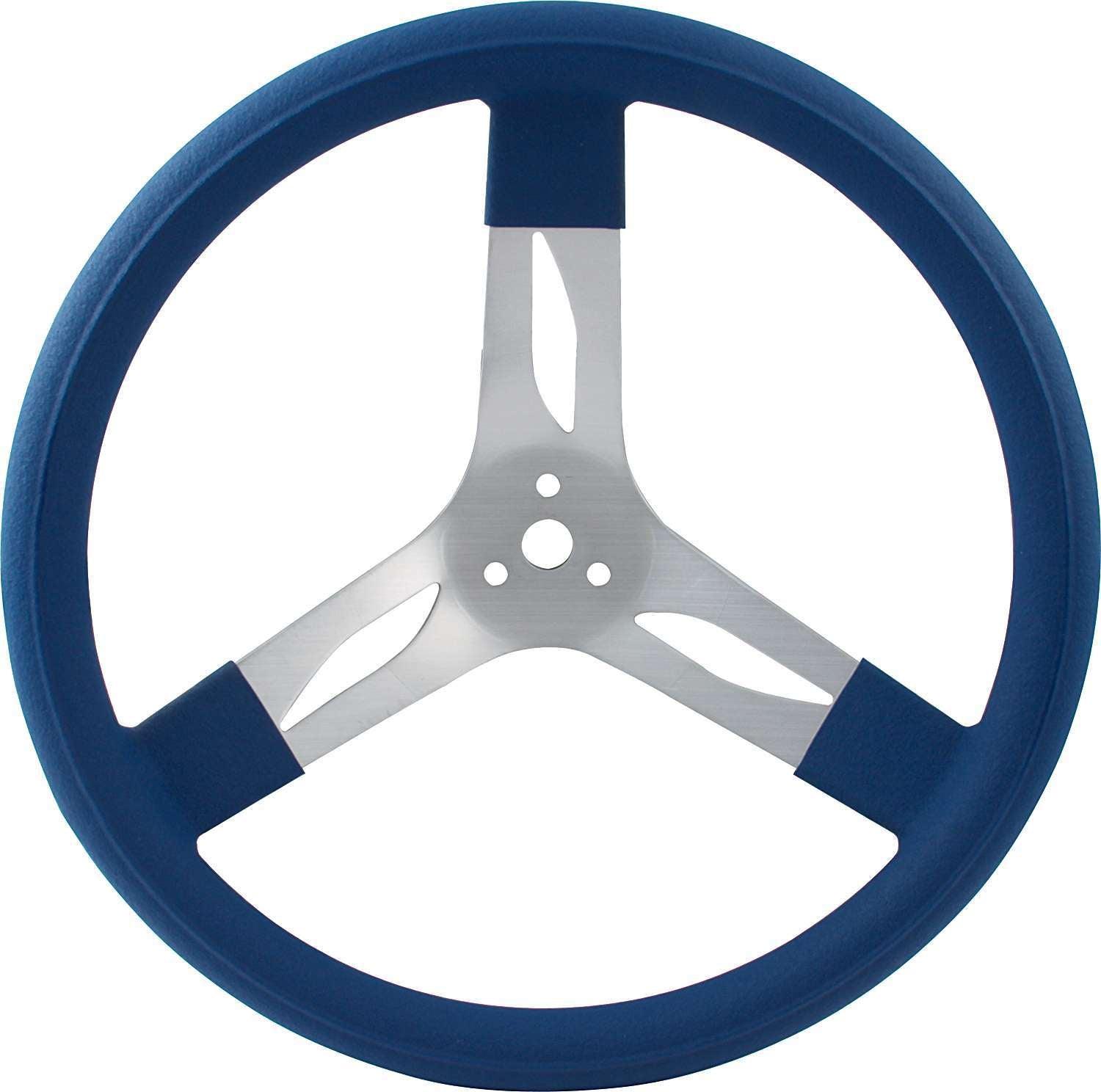 15in Steering Wheel Alum Blue - Burlile Performance Products