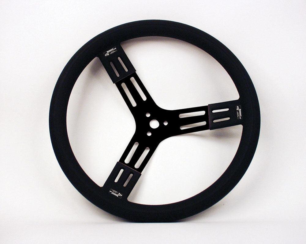 15in. Steering Wheel Black Steel Smooth Grip - Burlile Performance Products