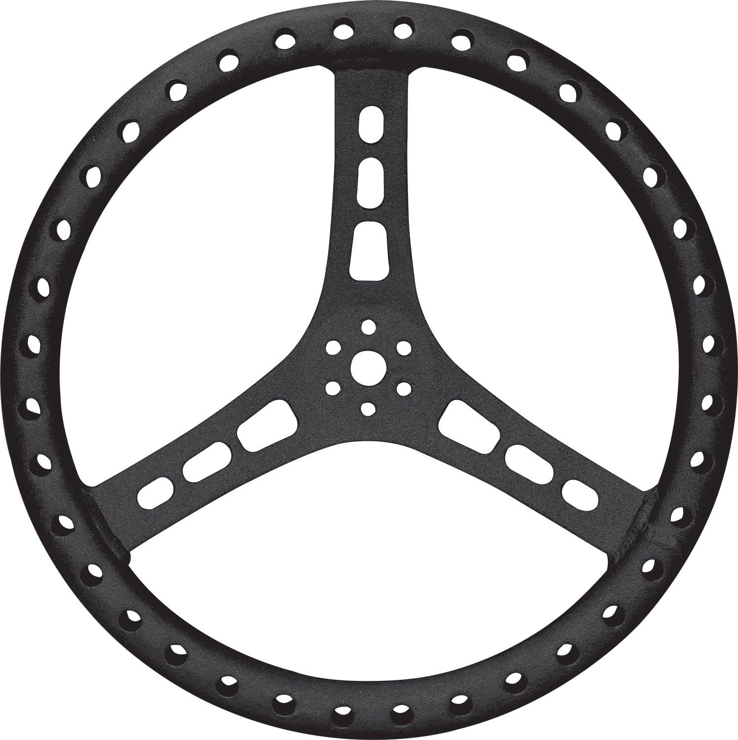 15in Steering Wheel L/W Aluminum Black - Burlile Performance Products