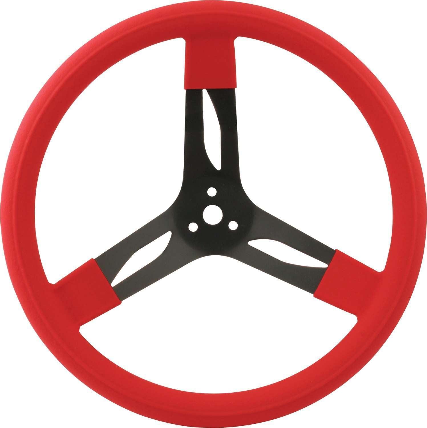 15in Steering Wheel Stl Red - Burlile Performance Products