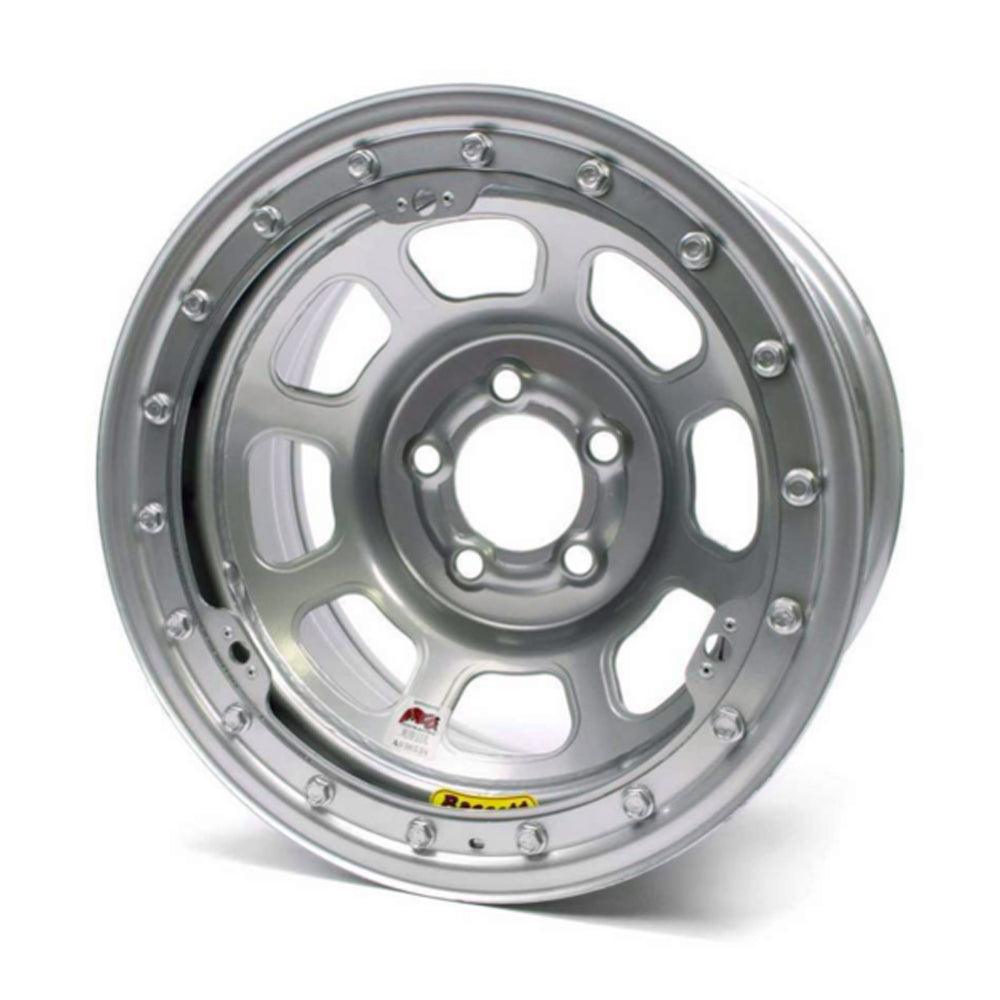 15X8 IMCA B/Lock Wheel D-Hole Silver 5x5 - Burlile Performance Products