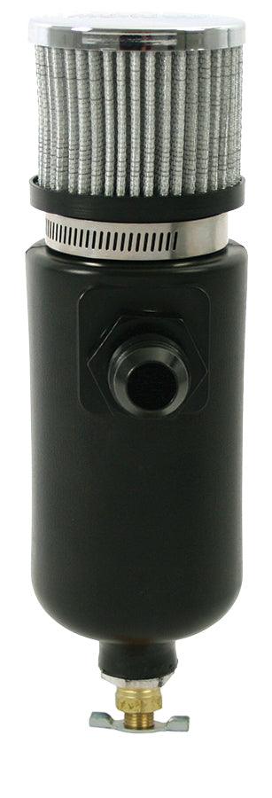 1qt Breather Tank w/6an Inlet Black Polyethylene - Burlile Performance Products