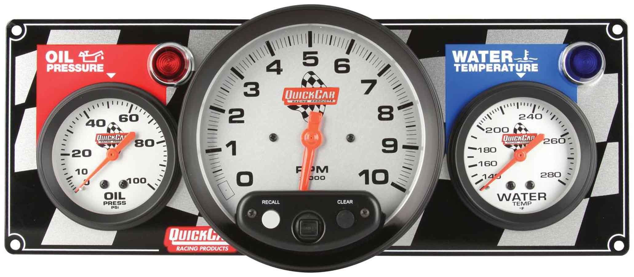 2-1 Gauge Panel Tach OP/WT - Burlile Performance Products