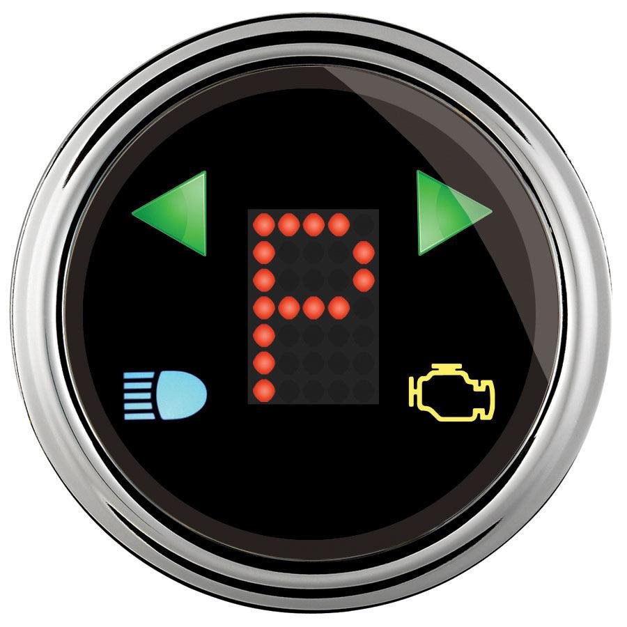 2-1/16 Gauge PRNDL+ Black Face Chrome Bezel - Burlile Performance Products