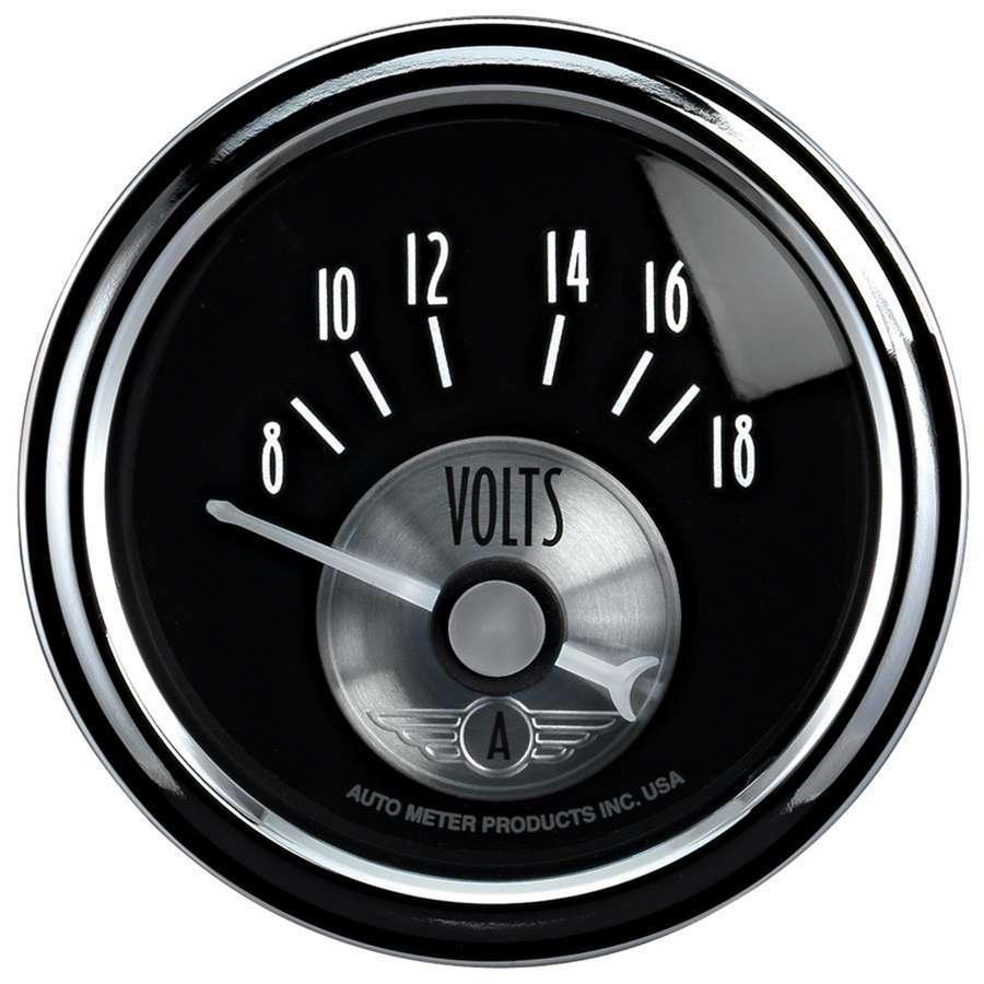 2-1/16 Voltmeter 8-18V Prestige Black Series - Burlile Performance Products