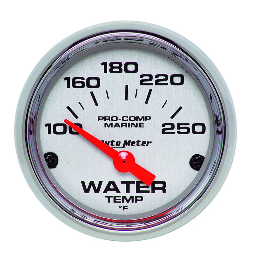 2-1/16 Water Temp Gauge 100-250F P/C Marine - Burlile Performance Products
