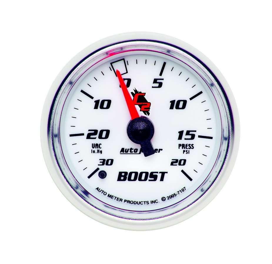 2-1/16in C2/S Boost/Vac Gauge 30in Hg/20psi - Burlile Performance Products