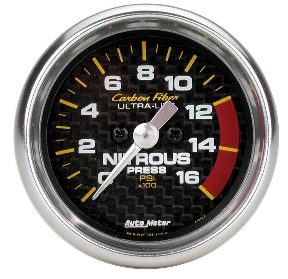 2-1/16in C/F Nitrous Press. Gauge 0-1600psi - Burlile Performance Products