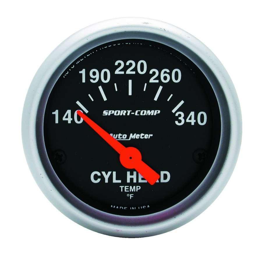 2-1/16in S/C Cylinder Hd Temp. Gauge 140-340 - Burlile Performance Products