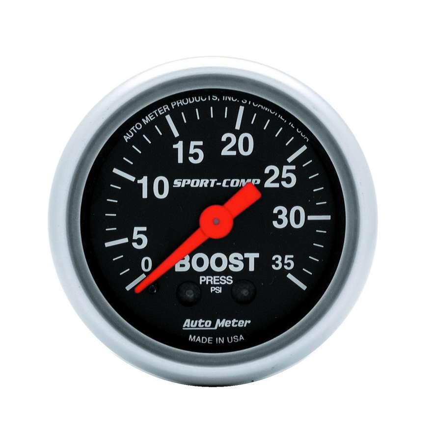 2-1/16in Sport Comp 0-35 Boost Gauge - Burlile Performance Products