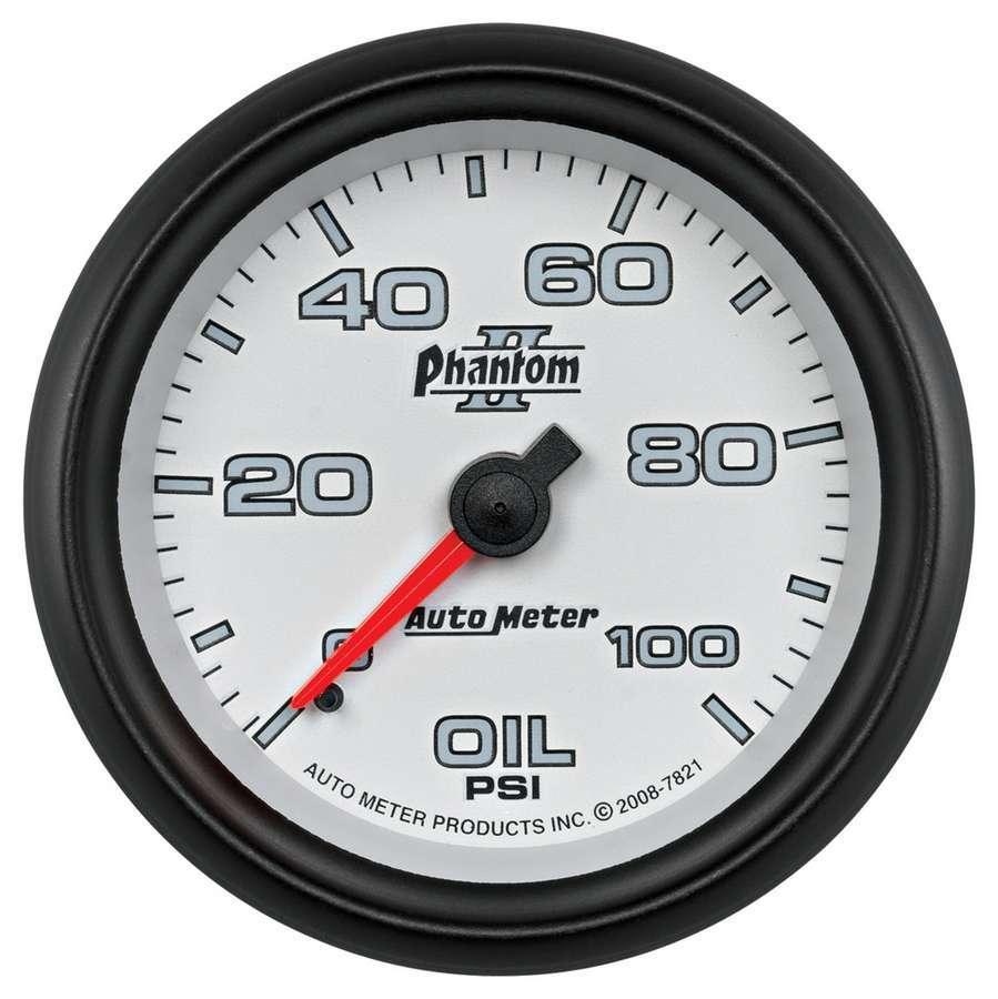 2-5/8 Phantom II Oil Pressure Gauge 0-100psi - Burlile Performance Products