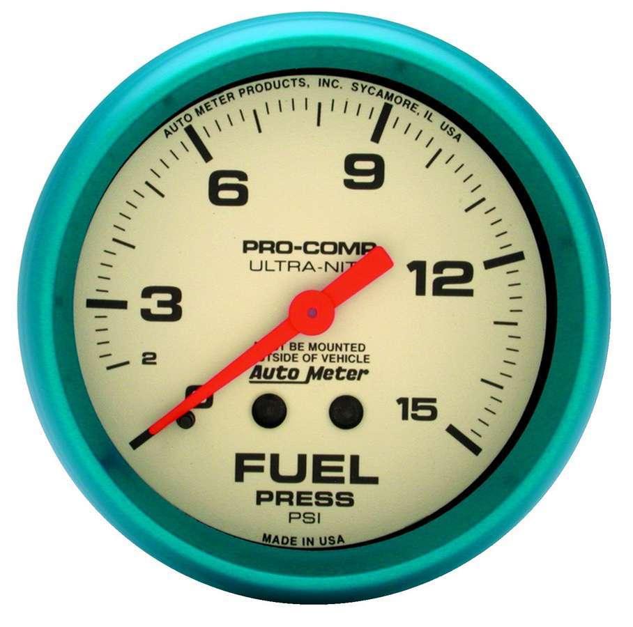 2-5/8 Ultra-Nite F/P Gauge 0-15psi - Burlile Performance Products