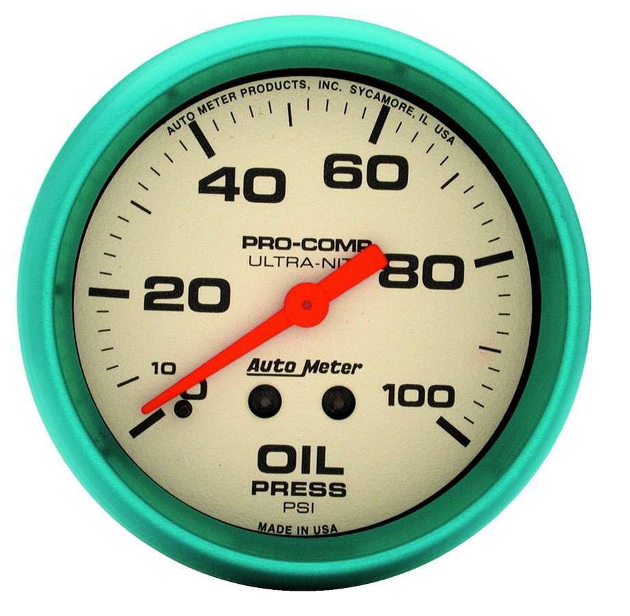 2-5/8 Ultra-Nite Oil Press. Gauge 0-100psi - Burlile Performance Products