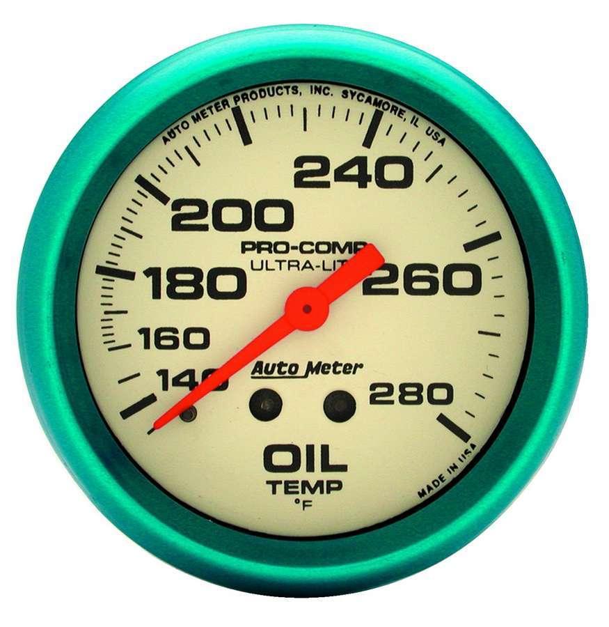 2-5/8 Ultra-Nite Oil Temp Gauge 140-280 - Burlile Performance Products