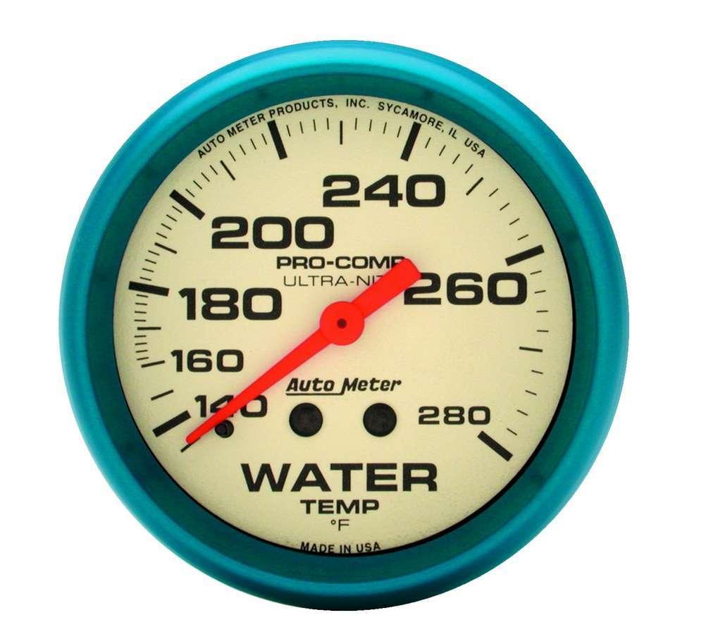 2-5/8 Ultra-Nite Water Temp Gauge 140-280 - Burlile Performance Products