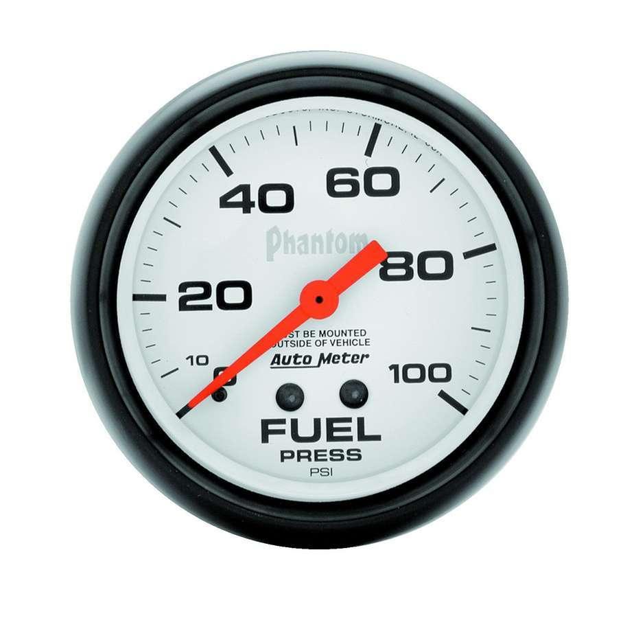 2-5/8in Phantom Fuel Press. Gauge 0-100psi - Burlile Performance Products