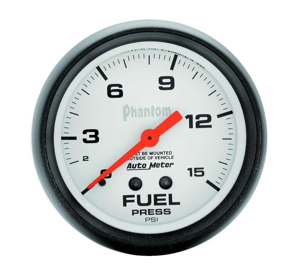 2-5/8in Phantom Fuel Press. Gauge 0-15psi - Burlile Performance Products