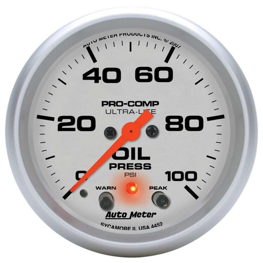 2-5/8in U/L Oil Pressure Gauge w/Peak & Warning - Burlile Performance Products