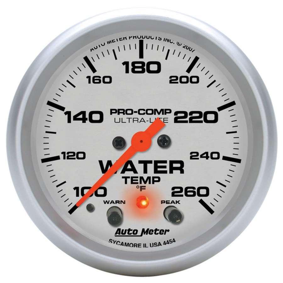 2-5/8in U/L Water Temp Gauge w/Peak & Warning - Burlile Performance Products