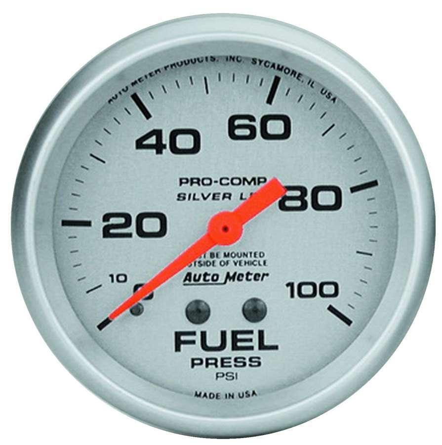 2-5/8in Ultra-Lite 0-100 Fuel Press. Gauge - Burlile Performance Products