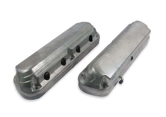 2-Piece Alm Valve Cover Set GM LS Natural Finish - Burlile Performance Products