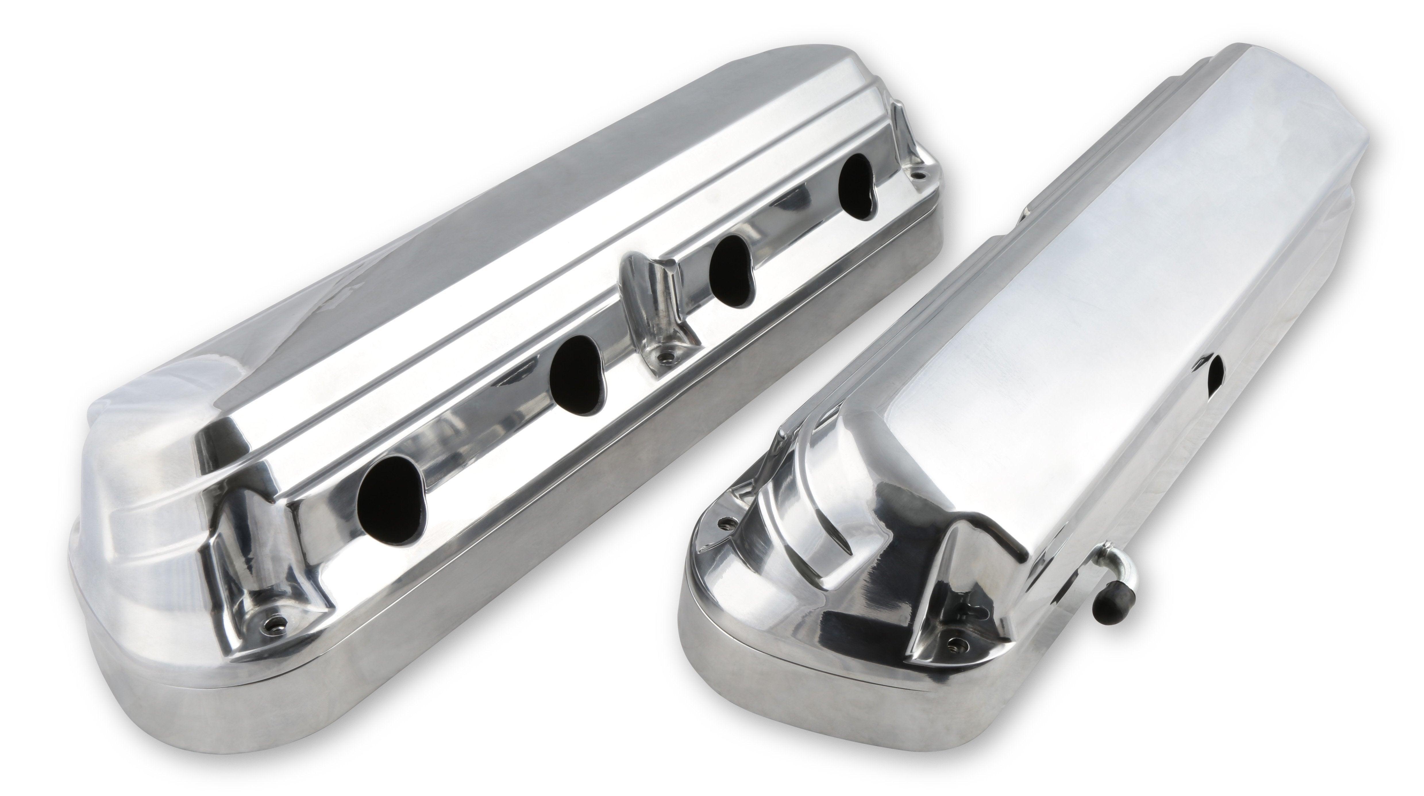 2-Piece Alm Valve Cover Set GM LS Pol. Finish - Burlile Performance Products