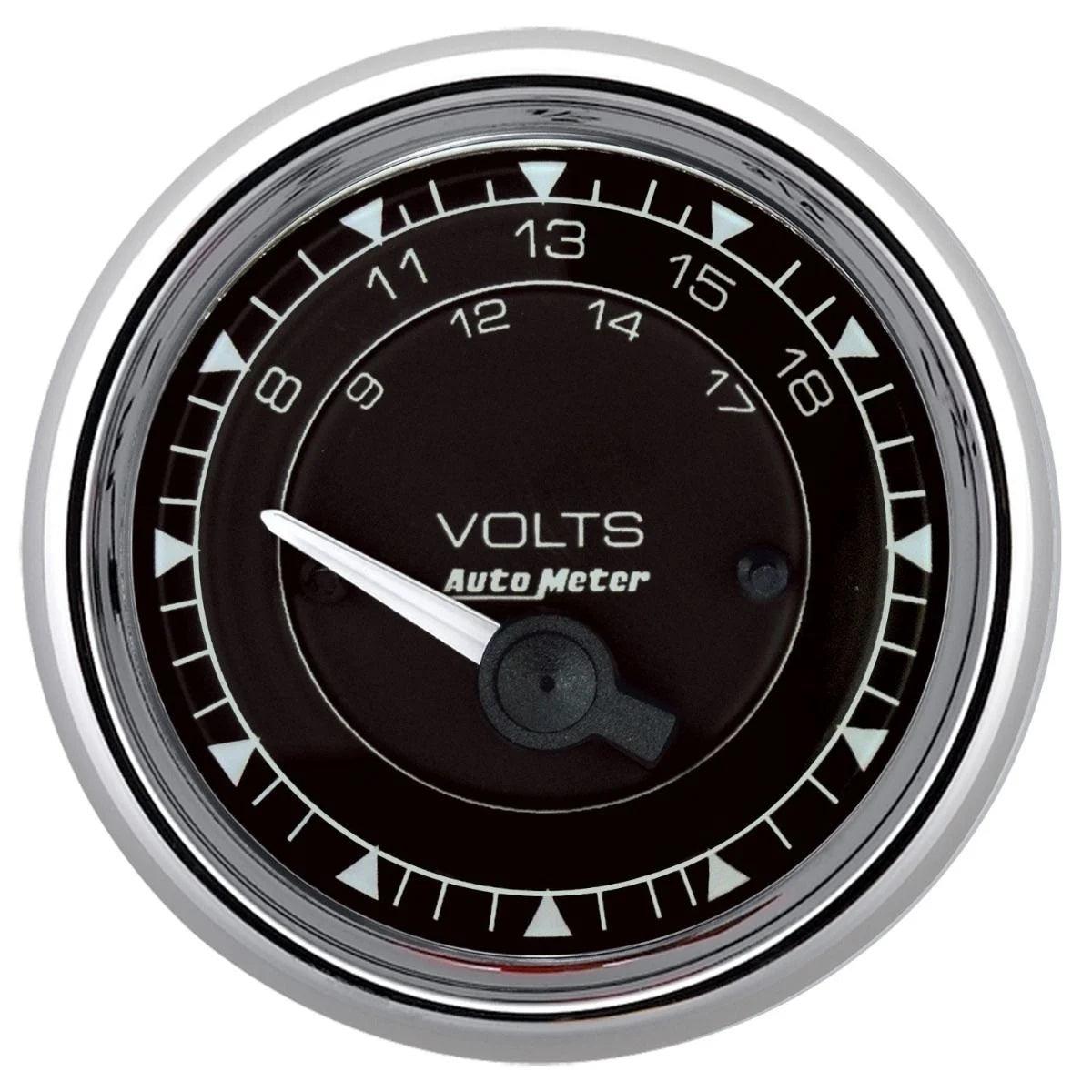 2/16 Chrono Chrome Gauge Voltmeter 18-Volt - Burlile Performance Products