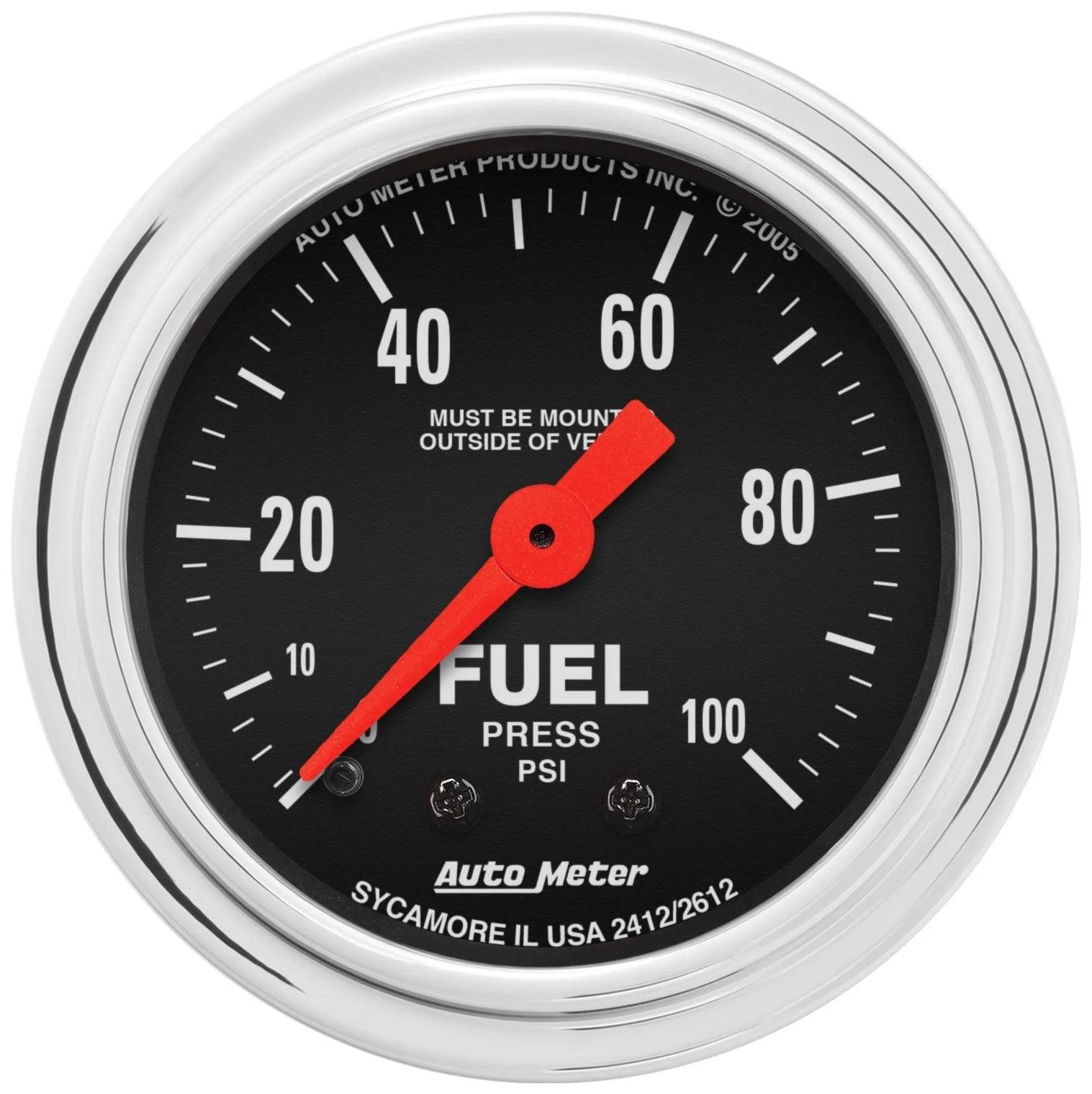 2in Fuel Press. 0-100 PSI - Burlile Performance Products
