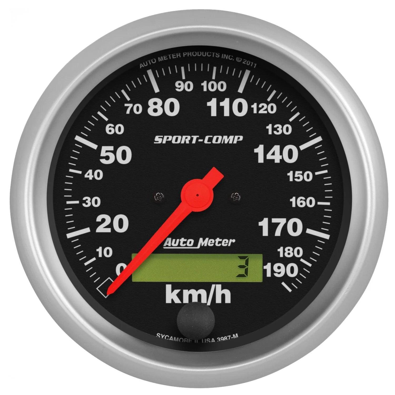 3-3/8 S/C 190KPH Speedo - Electric - Burlile Performance Products