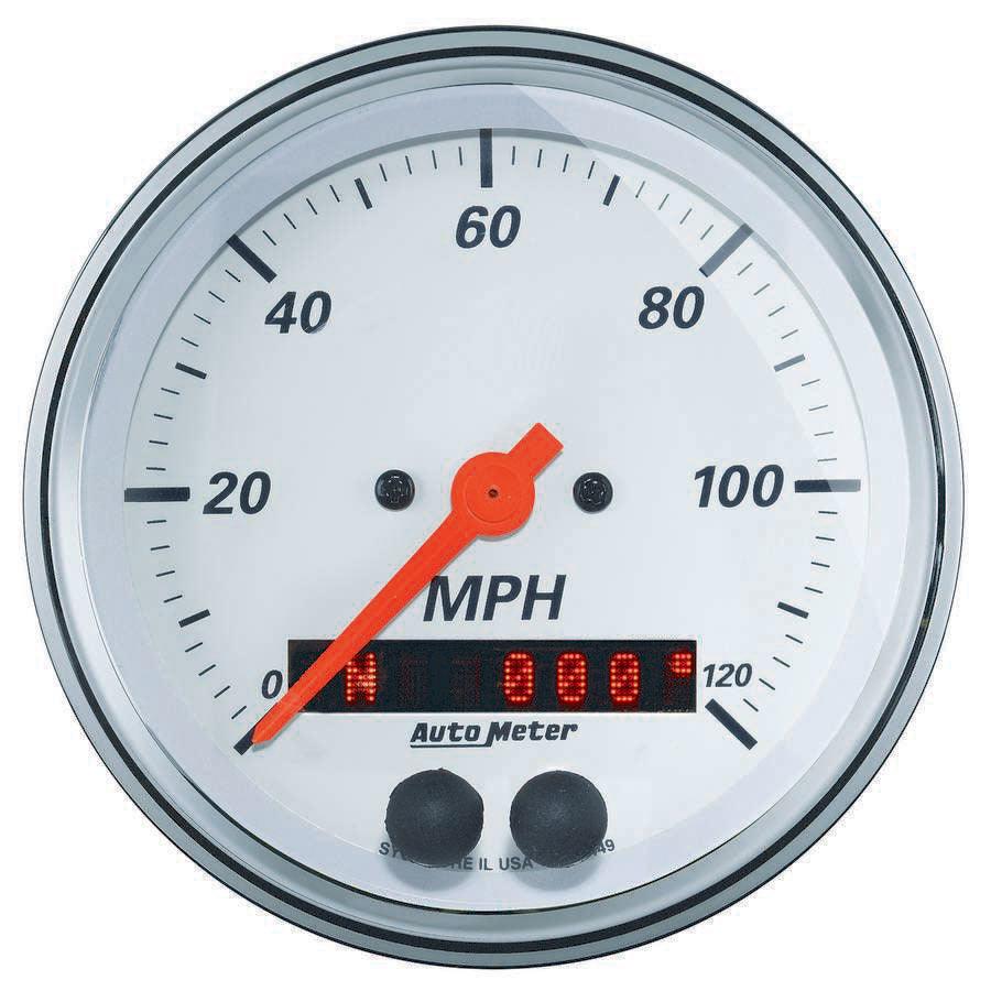 3-3/8 Speedometer 120MPH GPS Arctic White Series - Burlile Performance Products