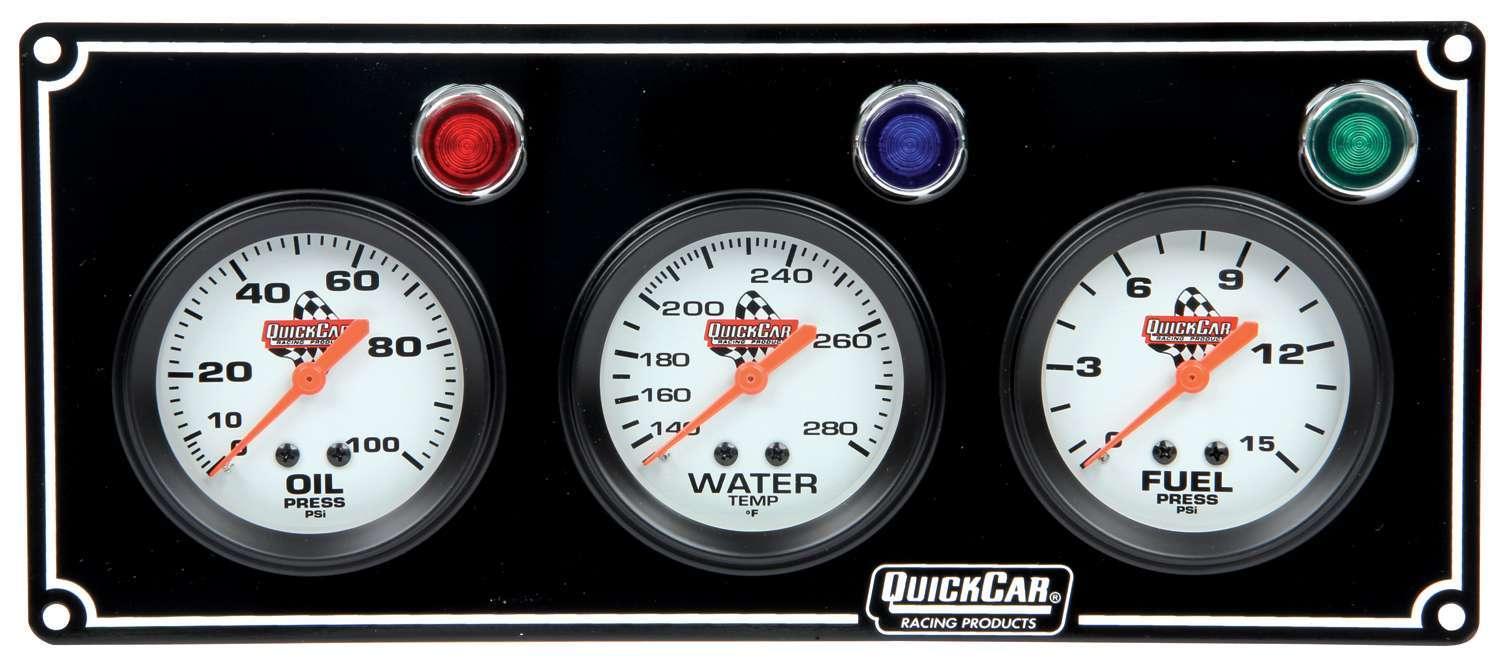 3 Gauge Panel OP/WT/FP Black - Burlile Performance Products