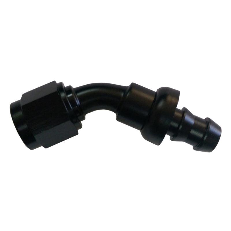 #4 45 Degree Hose End Push Lock - Burlile Performance Products