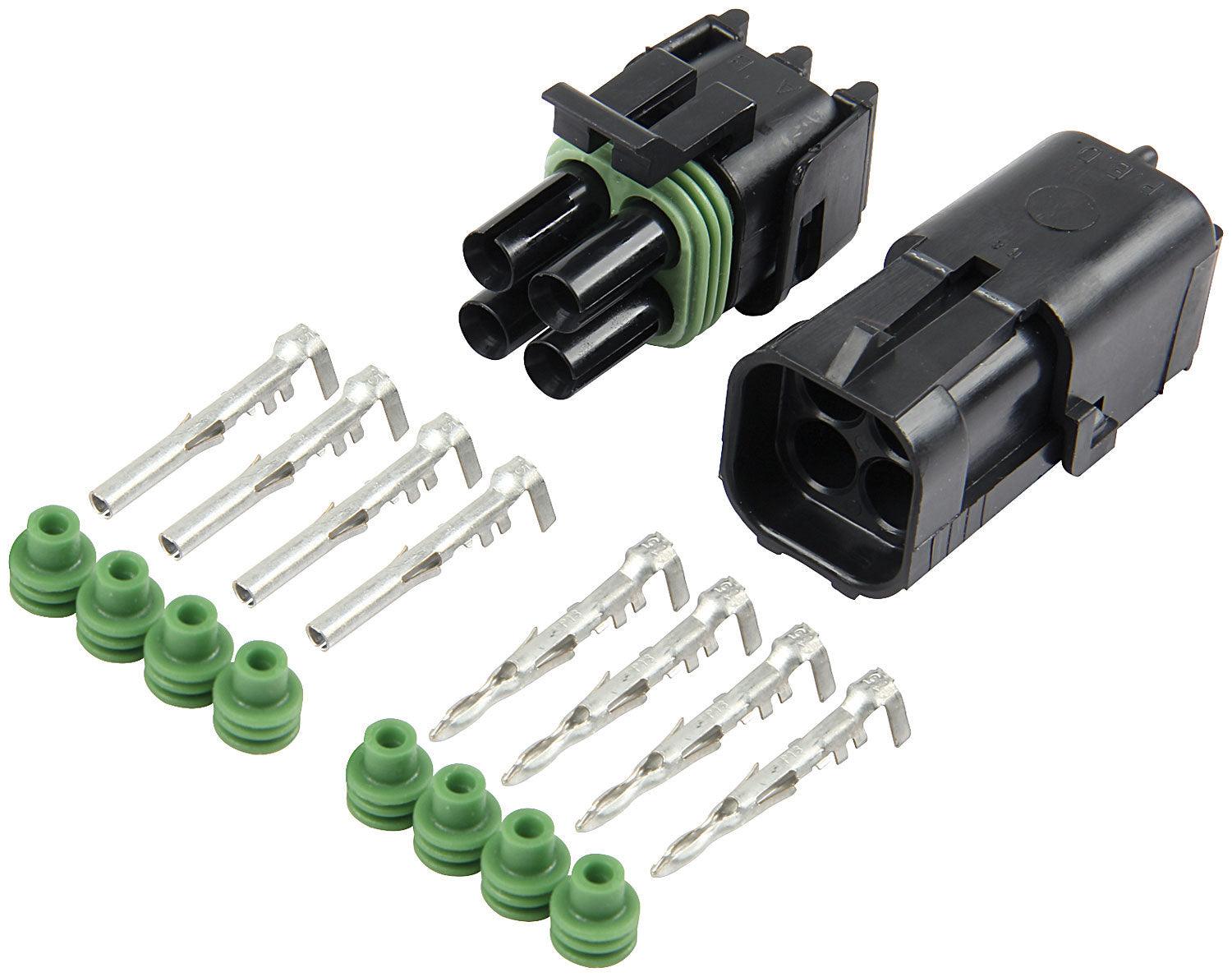 4-Wire Weather Pack Connector Kit Square - Burlile Performance Products