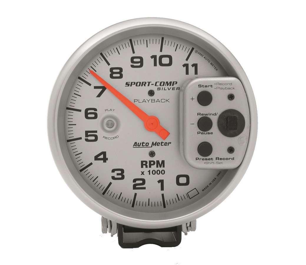 5in S/C Silver 11000 RPM Playback Tach - Burlile Performance Products