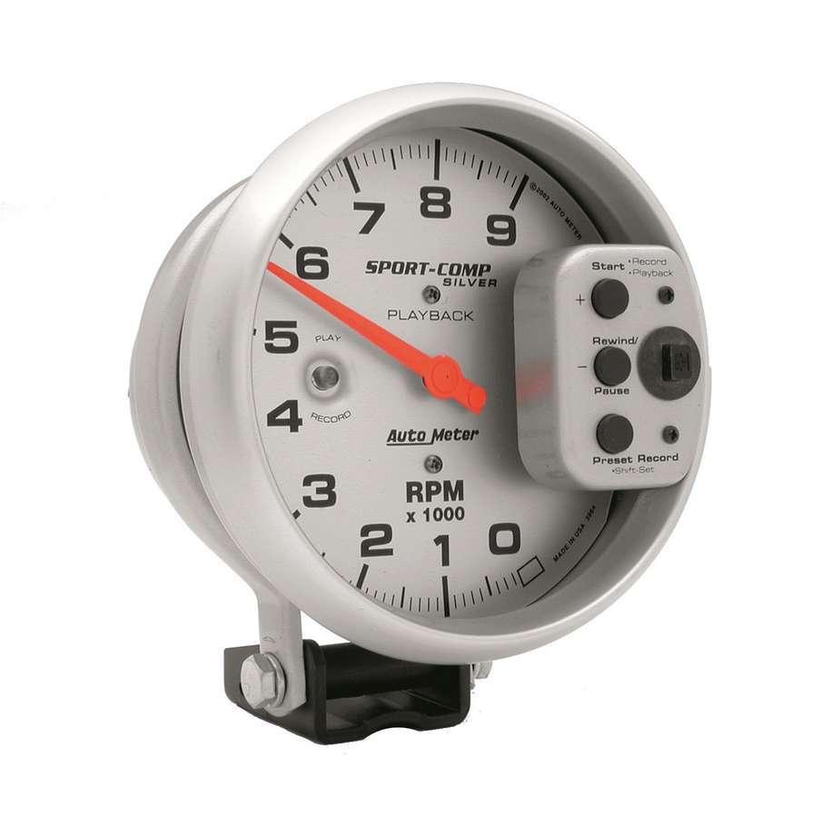 5in S/C Silver 9000 RPM Playback Tach - Burlile Performance Products