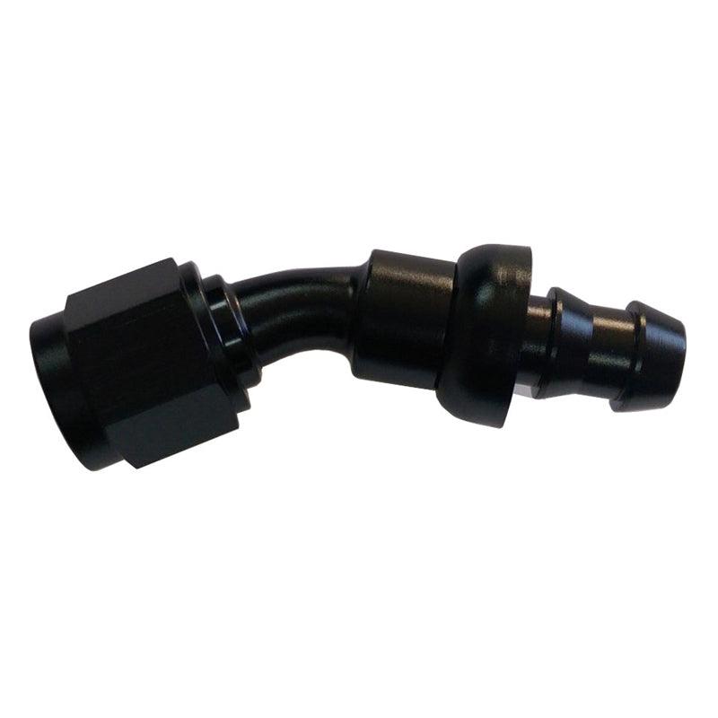 #6 30 Degree Hose End Push Lock - Burlile Performance Products