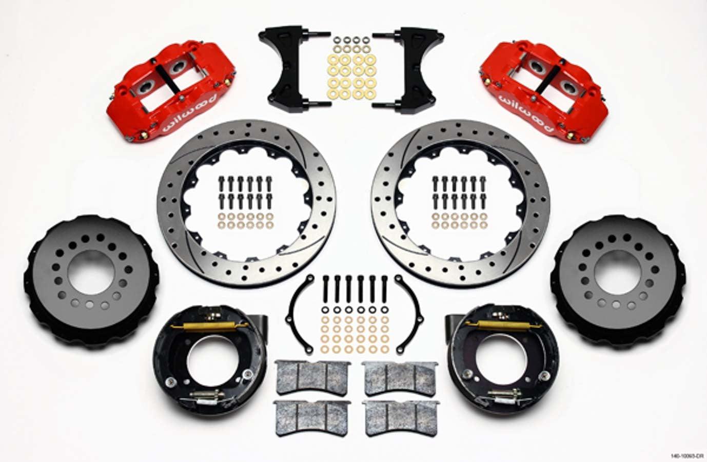 67-72 GM C10 P/U Rear Brake Kit Red Caliper - Burlile Performance Products