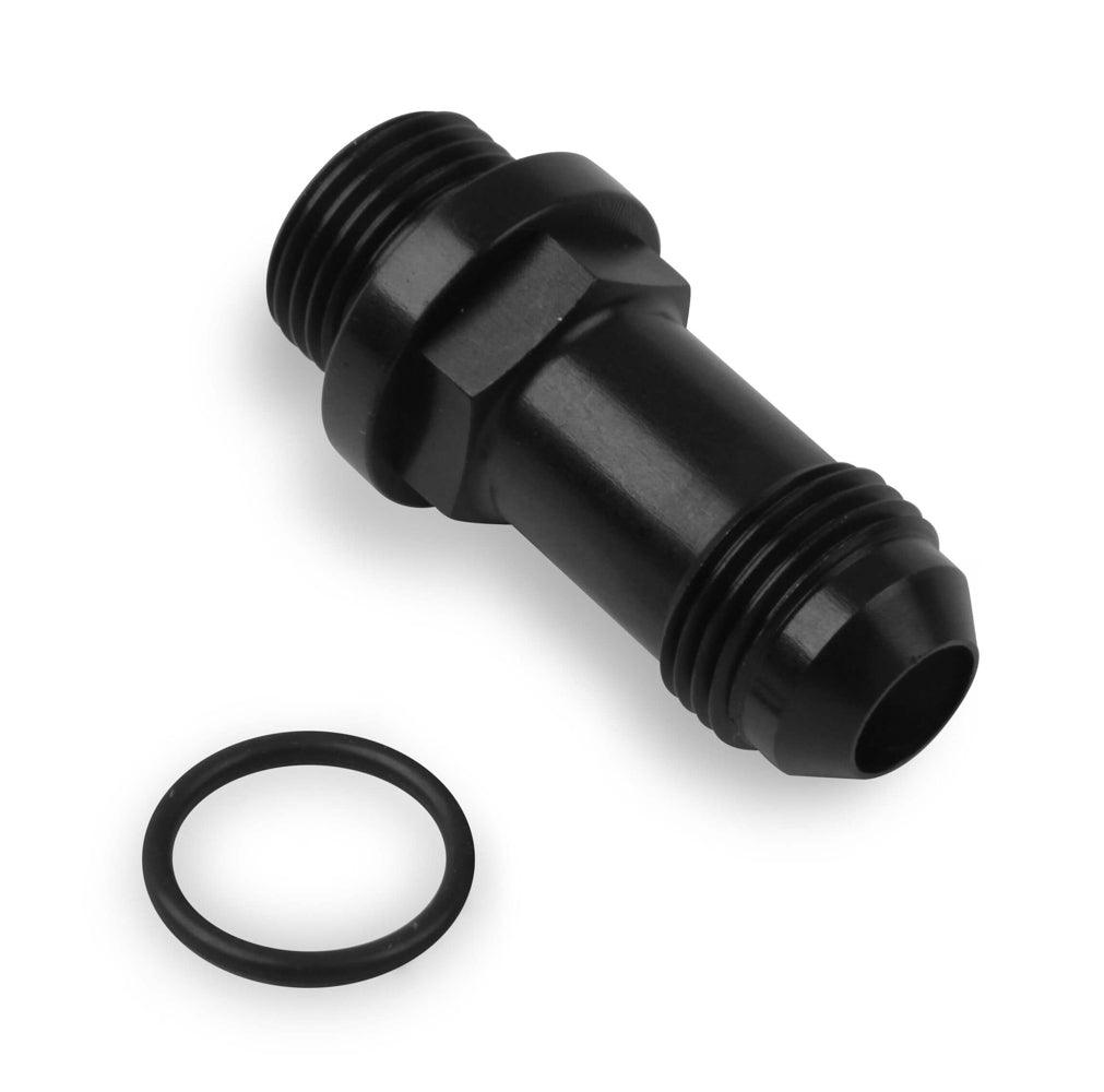 8an Carb Inlet Fitting Long Style - Black - Burlile Performance Products
