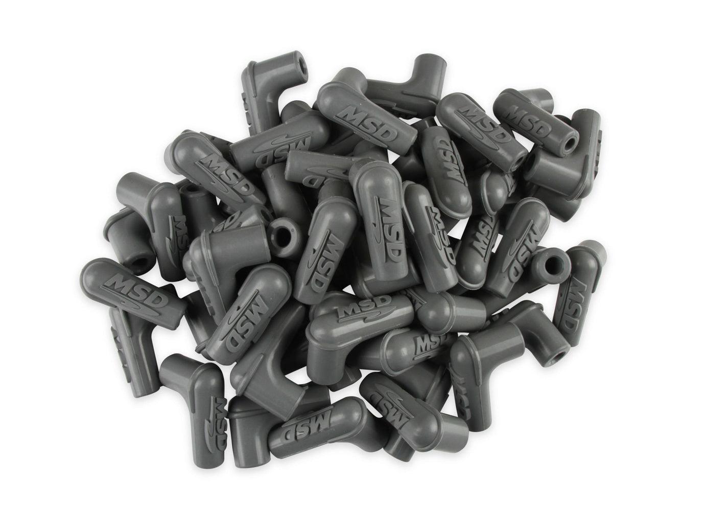 90-Deg Sprak Plug Boots 50pk - Gray - Burlile Performance Products
